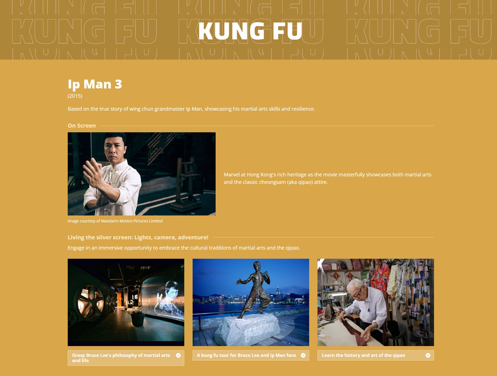 Live in cinematic Hong Kong Hong Kong Tourism Board Kung Fu 0